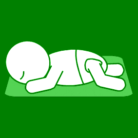 aby sleeps face down